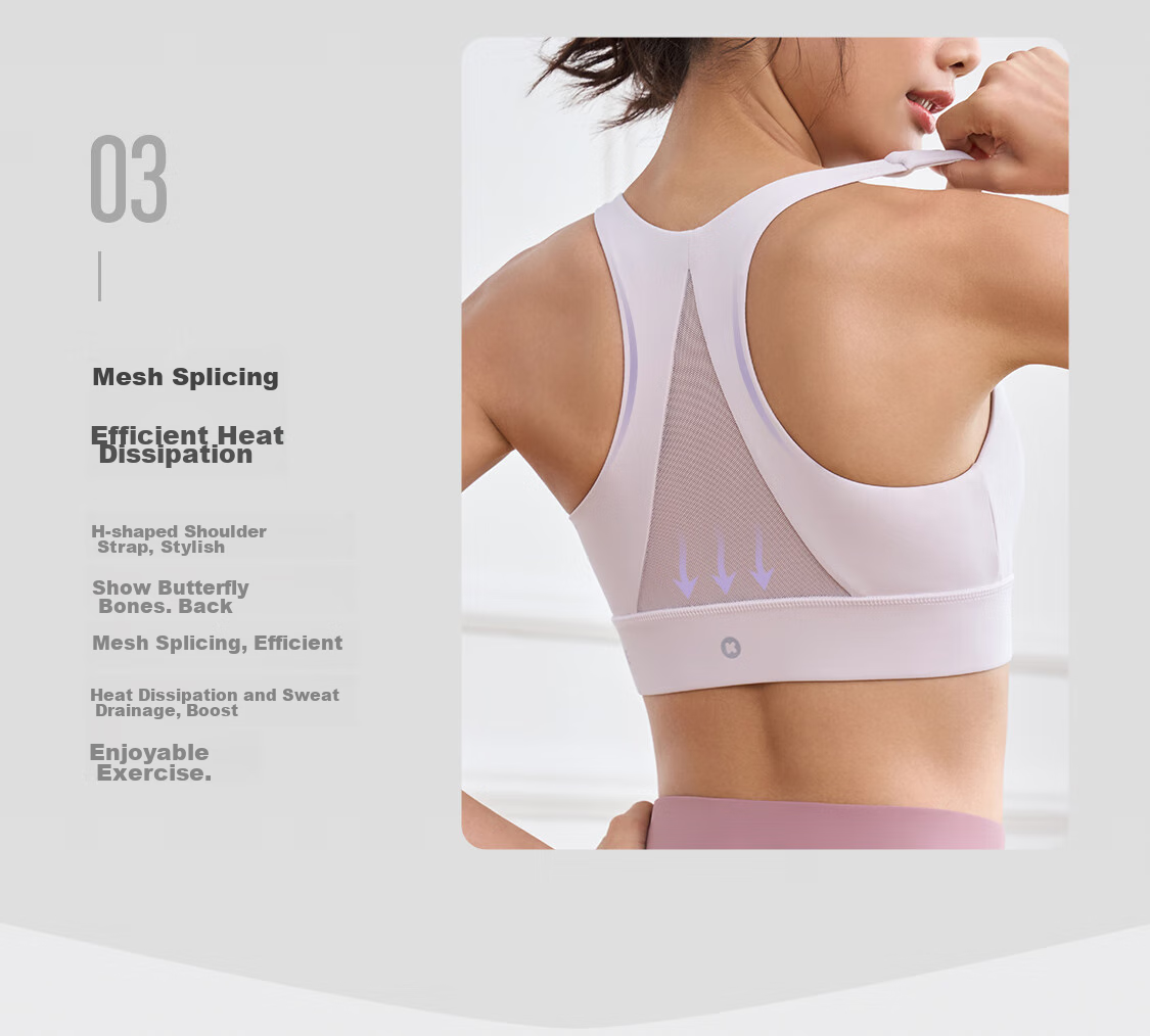 Keep Front Zipper Easy-To Sports Bra for Women, High-Intensity Shock-Absorbing Vest-Style Bra 12405 Oxygen Purple L 10