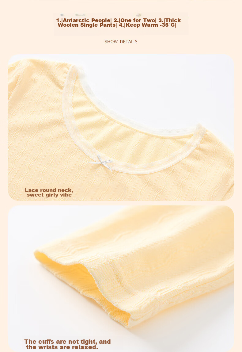 Fenteng Women's Thermal Underwear Set [Moisturizing Plant Coconut Oil] 10A Antibacterial 2025 New Autumn Long Johns Set 10