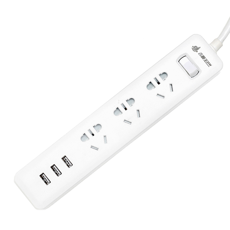 JS JISHUN European Standard to Korean/Japanese/Chinese Adapter Plug, Russian/German/British Power Strip, Polish/Spanish/French/Bali Travel Adapter, Total 0.3 Meters