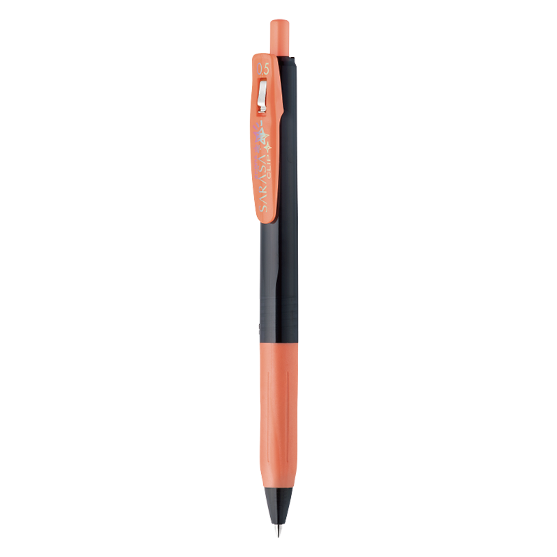 ZEBRA JJ15 Gemstone Series Gel Pen, 0.5mm Retractable Pen with Bullet Tip, Signature Pen for Students' Note-Taking And Marking, JJ15-SOR Bright Orange
