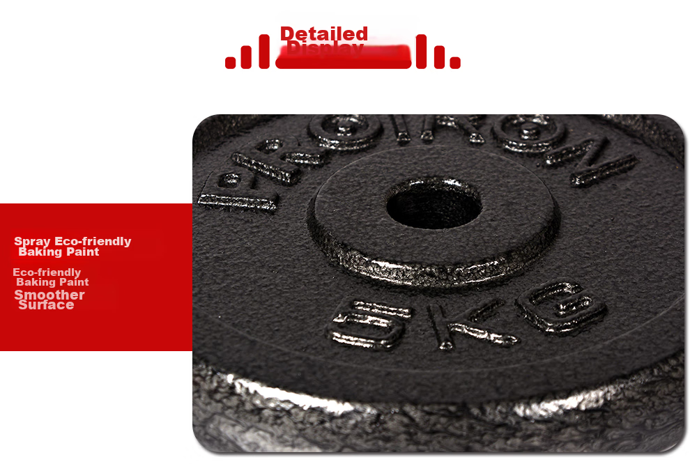 PROIRON Puli'ai, Barbell And Dumbbell Weight Plates for Men, Cast Iron Home Weightlifting Plates, Hole Diameter 2.5 Cm, 10 Kg * 2 5
