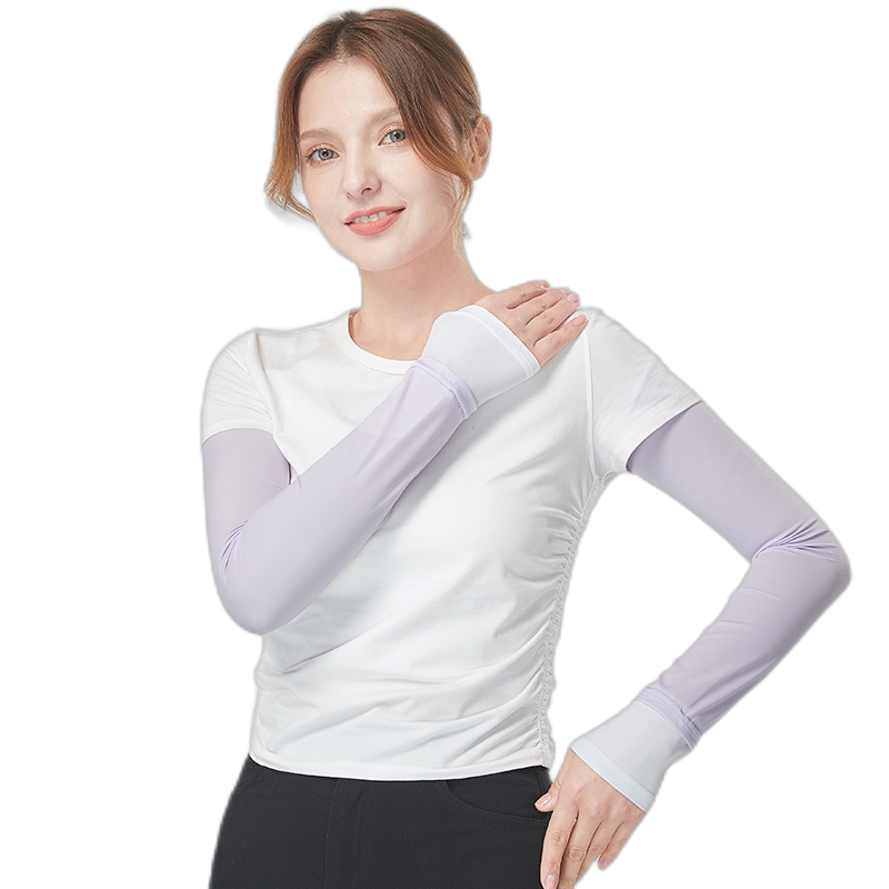 JIUMU Ice Silk Sun Protection Sleeves for Women Summer Cooling UV Protection Arm Sleeves for Driving and Cycling