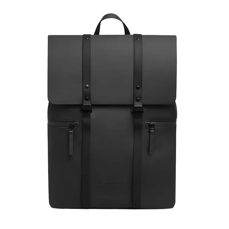 GASTON LUGA Laptop Backpack, 13-Inch Large Capacity Schoolbag, Men's Travel Backpack, Water-Resistant, Valentine's Day Gift, Elegant Black