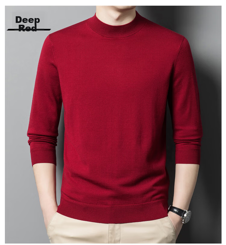 Hengyuanxiang 100% Wool Sweater for Men, Fine-Spun Machine Washable Pullover Turtleneck Base Layer, Pickled Green, 2XL (185) 19