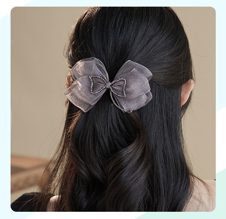 CHIMERA Elegant Back-Of Barrette, Gentle Wrinkle Half-Up Hair Clip, Spring Hair Accessory, Women's Birthday Gift 5