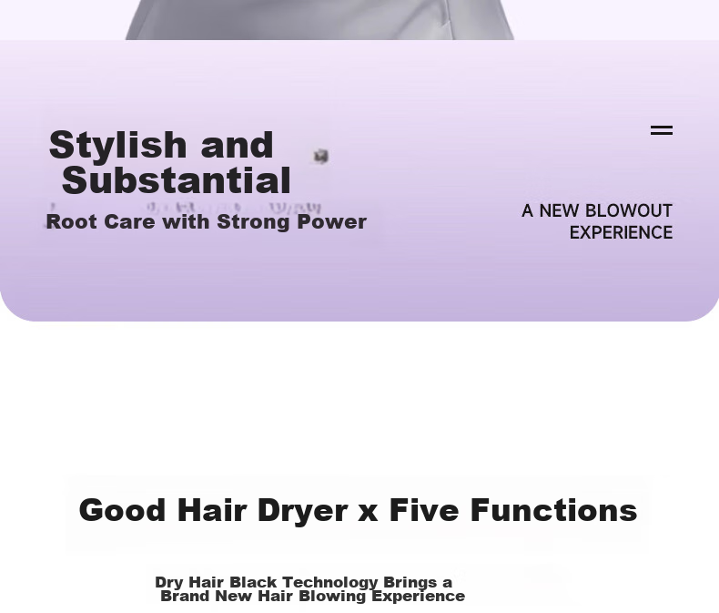 AUX Hair Dryer, Home Use Electric Blower, High Power Negative Ion Quick-Drying, Hair-Friendly, Bladeless High-Speed Dryer, Professional Use for Hair Salons, 1600W High Power, Birthday Gift for Wome 12