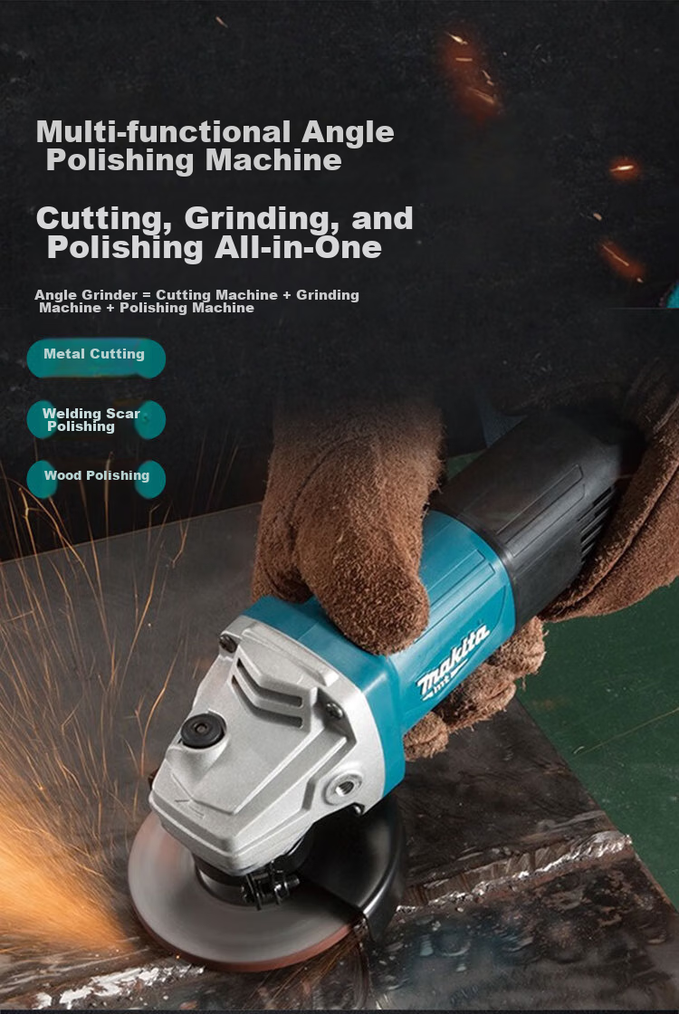 MAKITA Angle Grinder, Cutting Machine, Polisher, Hand Sanding Wheel, Rear Switch M9513B 2