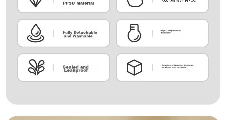 BABLOV Children's Insulated Cup, Pregnancy Straw Cup for New Mothers, German Imported PPSU Material Water Bottle, Heat-Resistant Cup 9