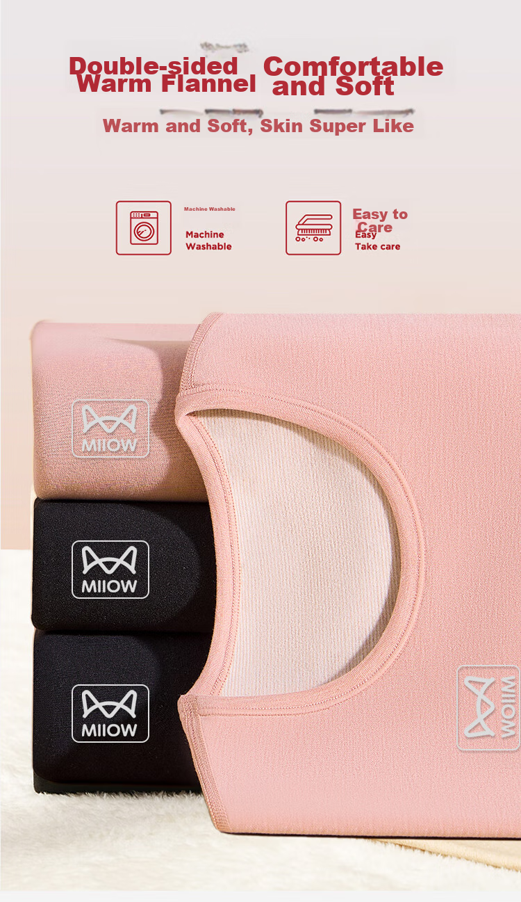 MiiOW Thermal Underwear for Women, Modal Base Layer with Cashmere And Silk, Autumn Top And Bottom Set, Pink, Size L 11