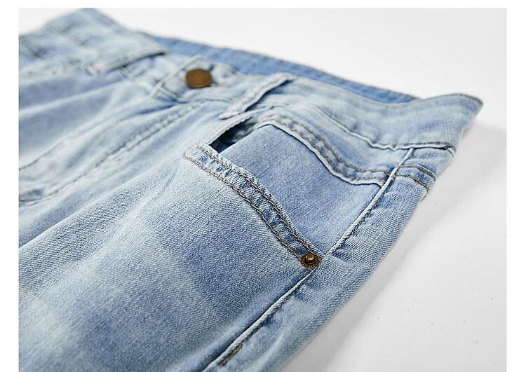 Dme [Light Ethnic Style] Spring And Summer Mid-Rise Straight-Leg Zipper Cropped Pants Women's Trousers Women's Jeans 18
