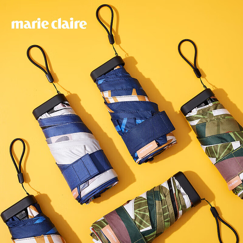 Marie Claire Ultra-Light Sun Umbrella, Strong UV Protection, Foldable And Portable, Compact Parasol for Women, Gift Idea
