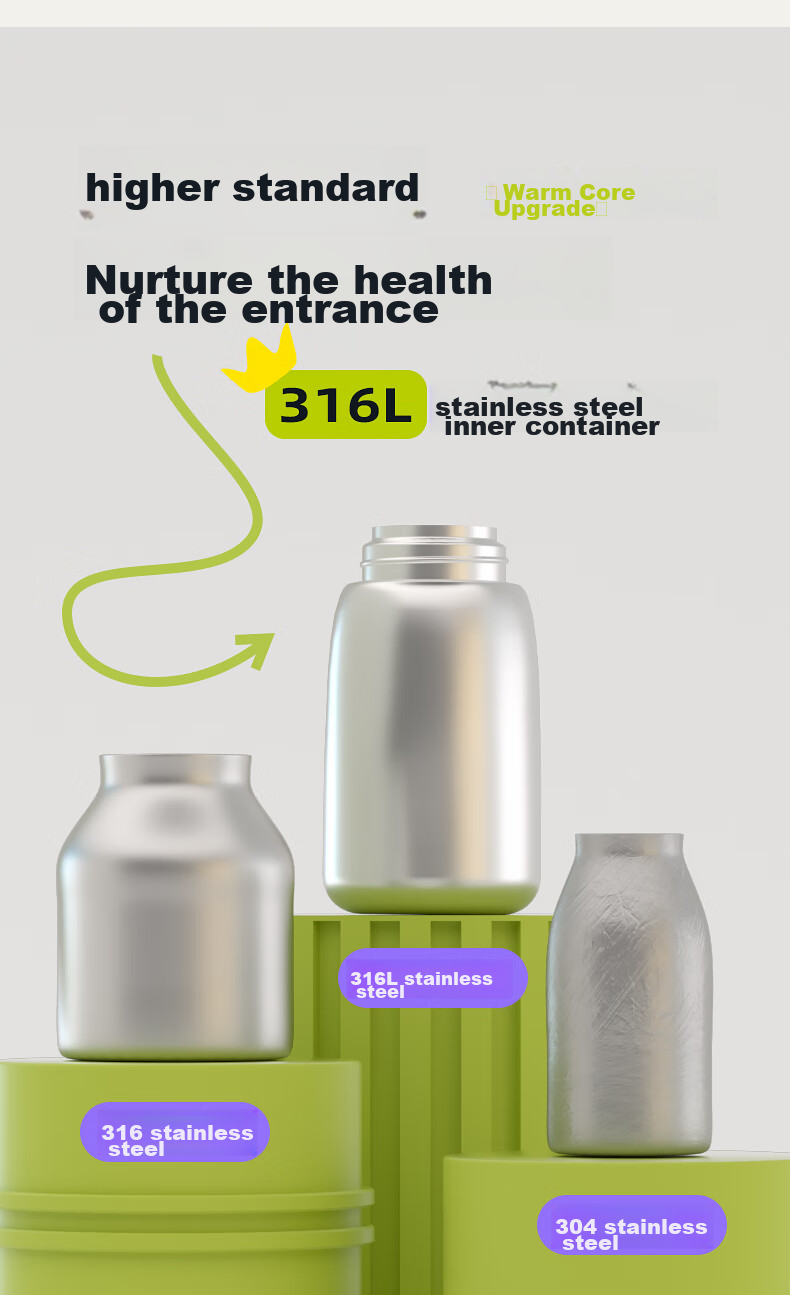 FGA Fuguang Children's Insulated Cup Water Bottle 316L Stainless Steel Double Lid Exquisite Gift Box for Boys And Girls Students Brow 11