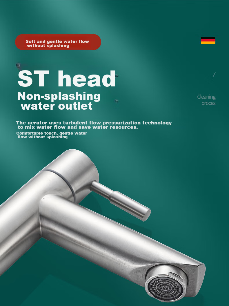 BSITN Above Counter Basin Faucet Hot and Cold Mixer Tap Bathroom Vanity Elevated Faucet BM001 6