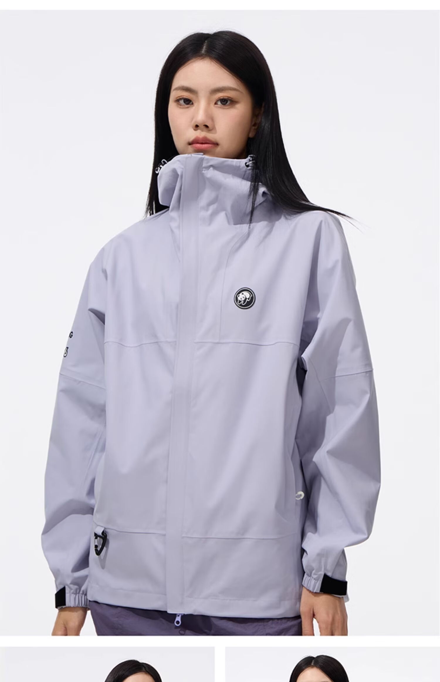 CAMEL Panda Outdoor Single-Layer Waterproof Jacket for Men And Women, Hard Shell Color-Block Coat A34BA46169, Lime Green, 2XL 32