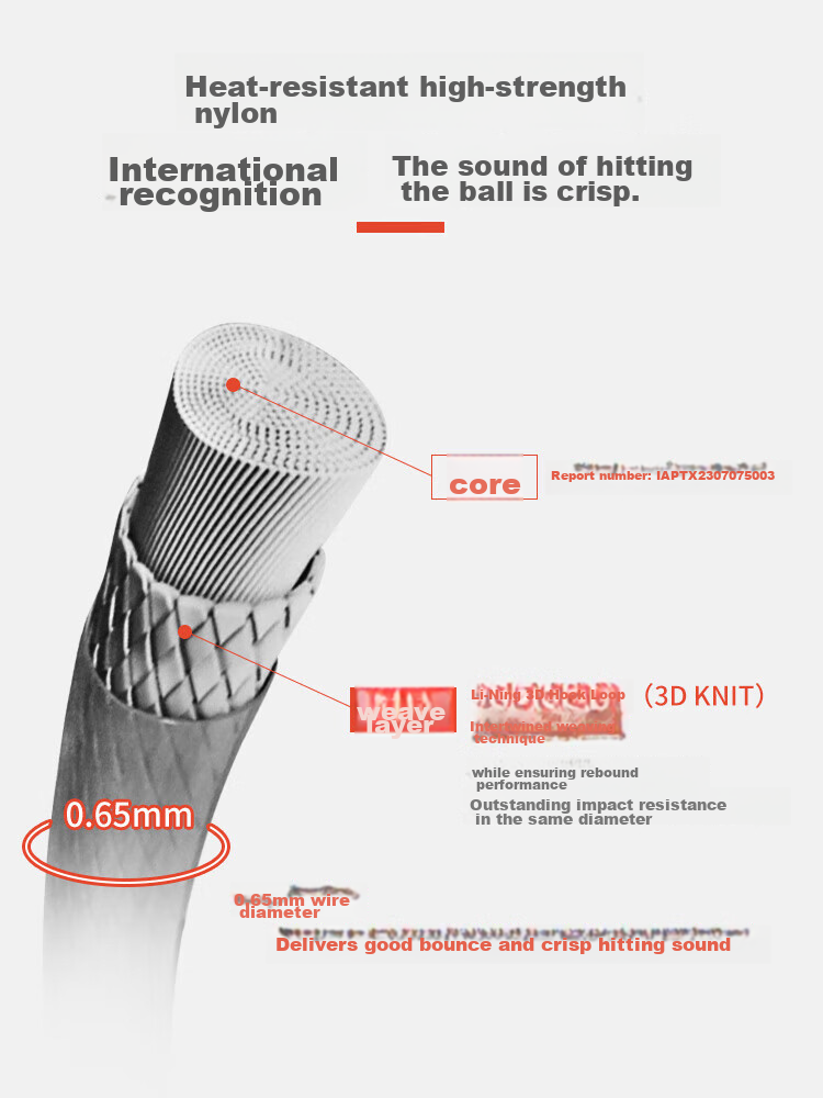 Li-Ning Badminton String N65 High Rebound Type, Specially Designed for Badminton, Crisp Sound When Striking, Fluorescent Light Yellow 1