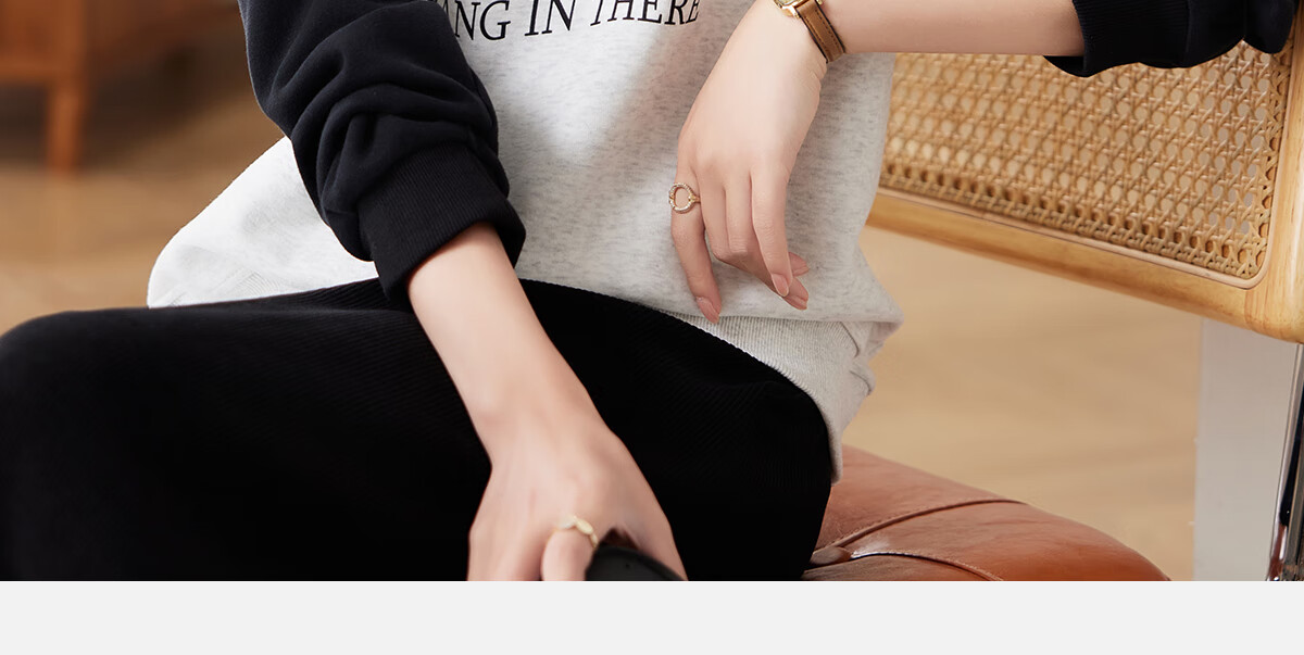 PinCai Relaxed Fit Sweatshirt Elegant Floral Print Crew Neck Colorblock Raglan Sleeve Versatile Jacket P143W1007 9