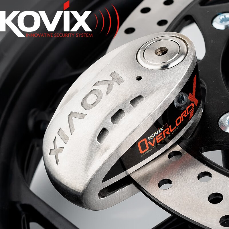 KOVIX KNX15 High-Capacity Motorcycle Lock, Stainless Steel Disc Brake Lock, Smart Alarm Lock, Anti-Theft Disc Lock for Motorcycles