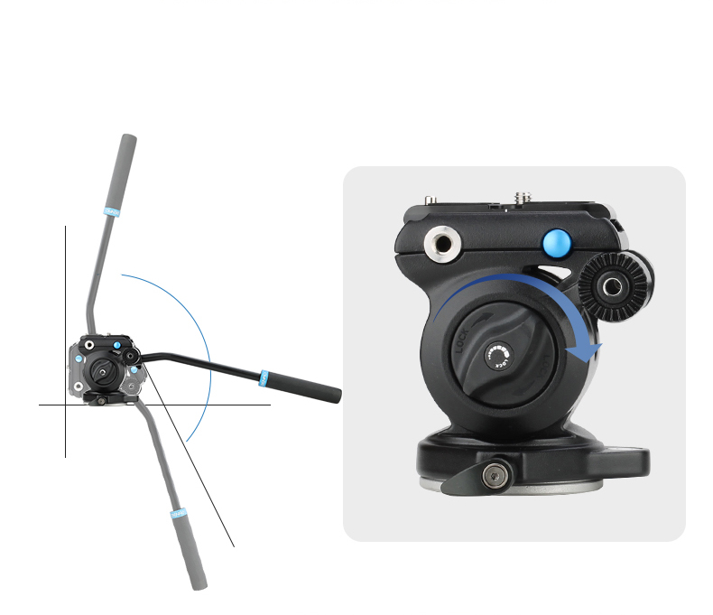 Benro A1883FS2N DSLR Video Tripod, Professional Camera Hydraulic Handle, Pan-Tilt Head, Adjustable Level Ball Bowl, Monopod And Tripod Set 18