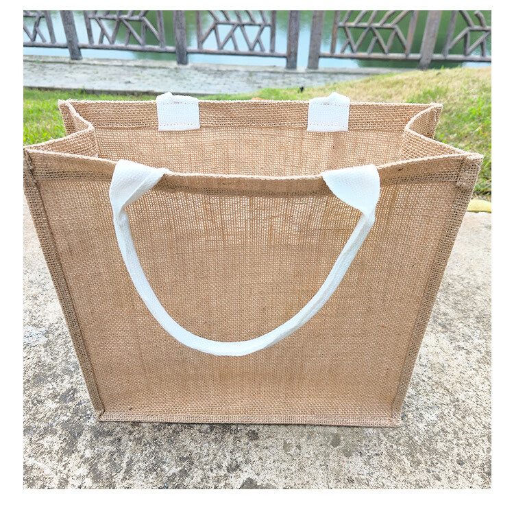 Pangdaidai Thickened Wear-Resistant Linen Bag, Handbag, Gift Bag, Large Size Commuter Work Shopping Bag 9
