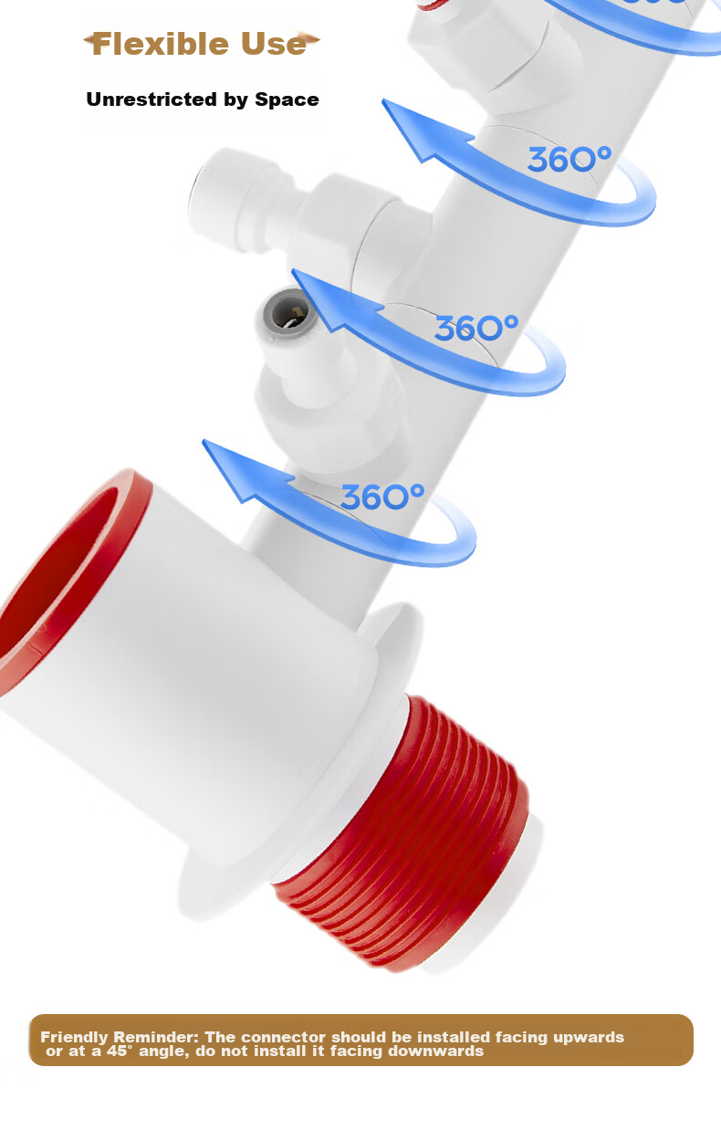 Interhasa! Kitchen Sink Three-Way Water Purifier Drain Pipe Anti-Odor Device Drainage Pipe Connector Four-Way Complete Set P1210007 9