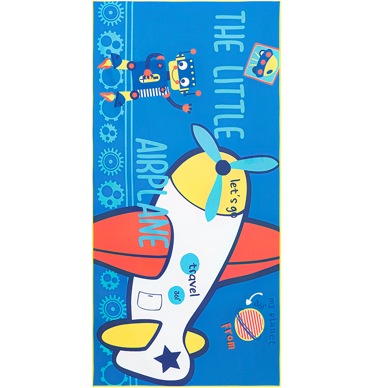 361° Children's Quick-Drying Breathable Absorbent Bath Towel, Travel Shower Cute Boys Girls Beach Towel