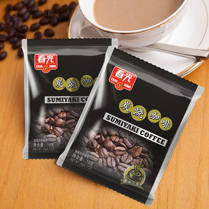 春光海南特产 炭烧咖啡570g 速溶咖啡粉 冲调饮品 独立小包装
