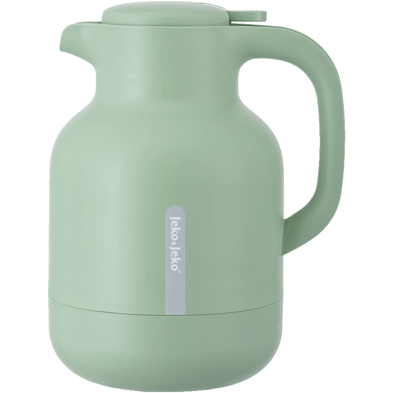 JEKO&JEKO Insulated Water Bottle for Home Use, Glass Inner Liner Thermos Flask, Large Capacity Dorm Water Jug, 1.5L Gree