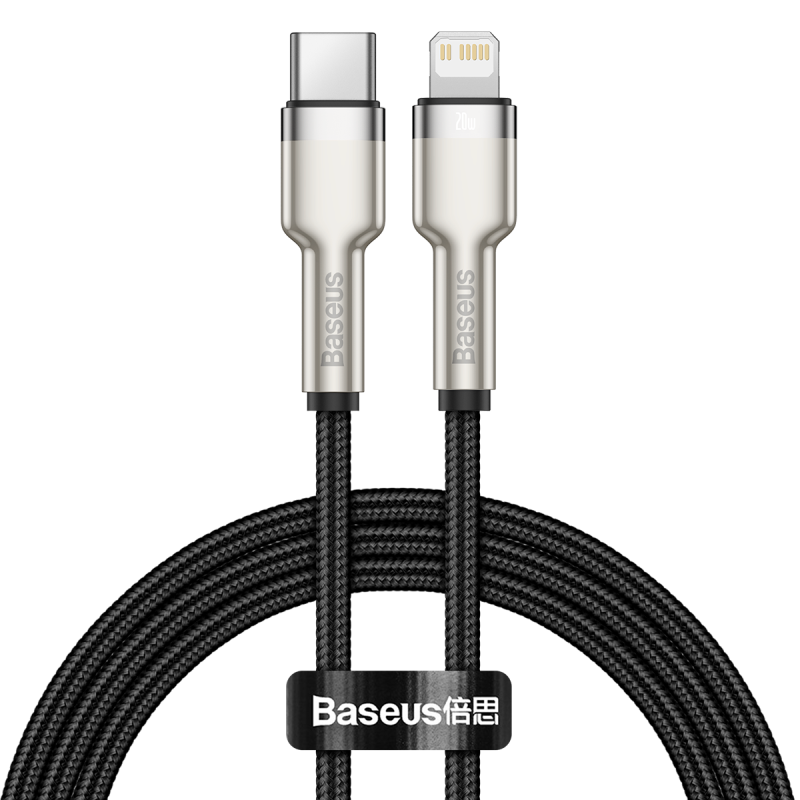 Baseus Apple Data Cable, PD Fast Charging 20W Charger Cable, Type-C to Lightning Converter, Suitable for IPhone13/12pro/11pro XS Max/XR Phones, 1 Meter, Black
