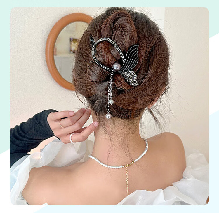 CHIMERA [You'll Always Have Me] Fish Tail Hair Clip, High-End Hairpin, Back of Head Twist Clip, Hair Accessory, Birthday Gift for Wome 14