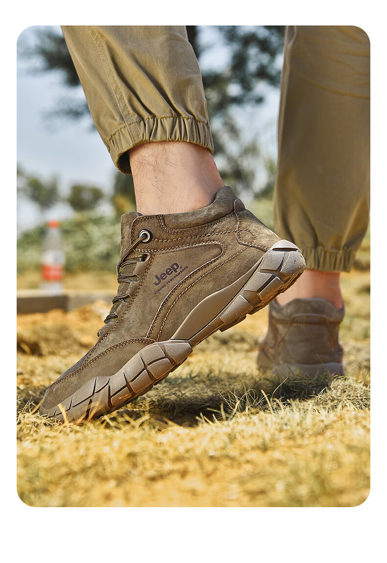 Jeep Hiking Shoes for Men, Sports Running Shoes, Warm And Cold-Resistant Outdoor Casual Shoes, Non-Slip Wear-Resistant Foot Protection Hiking Boots 1120 8
