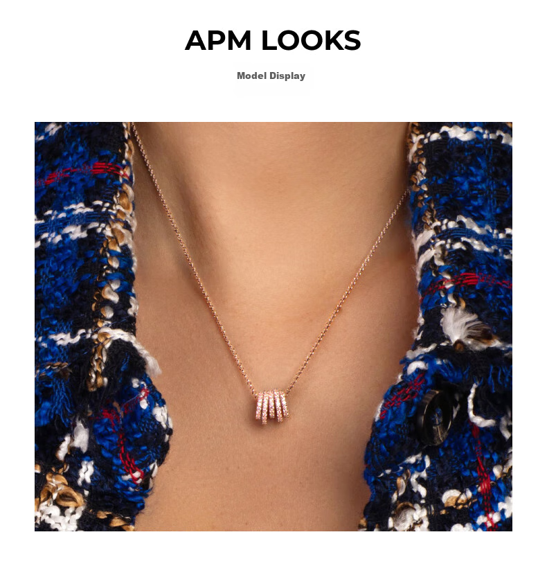 APM Monaco Multi-Loop Lucky Slim Waist Necklace Sweater Chain Women's Light Luxury High-End Gift for Wome 6