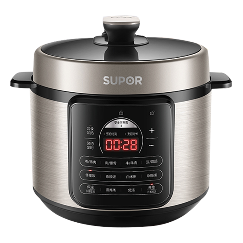 SUPOR ZMD Anxin Series, One-Button Pressure Release, 6L Double Inner Pot Ball Pot, 24H Smart Reservation, Waterproof Panel, Delicious Electric Pressure Cooker SY-60YC505Q