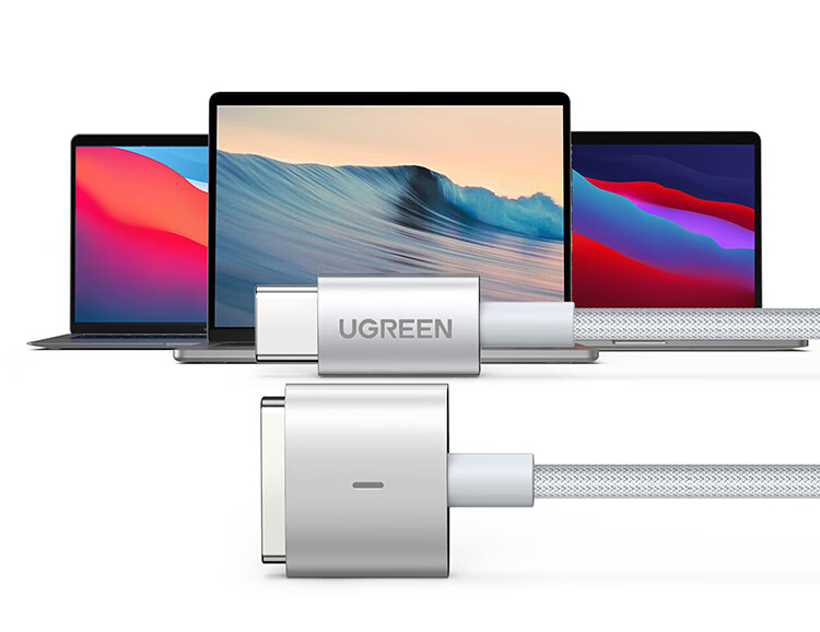 UGREEN Compatible Apple Laptop Charging Cable, 85W Compatible with 65W/45W Magnetic Fast Charging Cable, MagSafe2 Power Cord, Type-C Adapter T-Shaped Interface, MacBook, 2 Meters 6