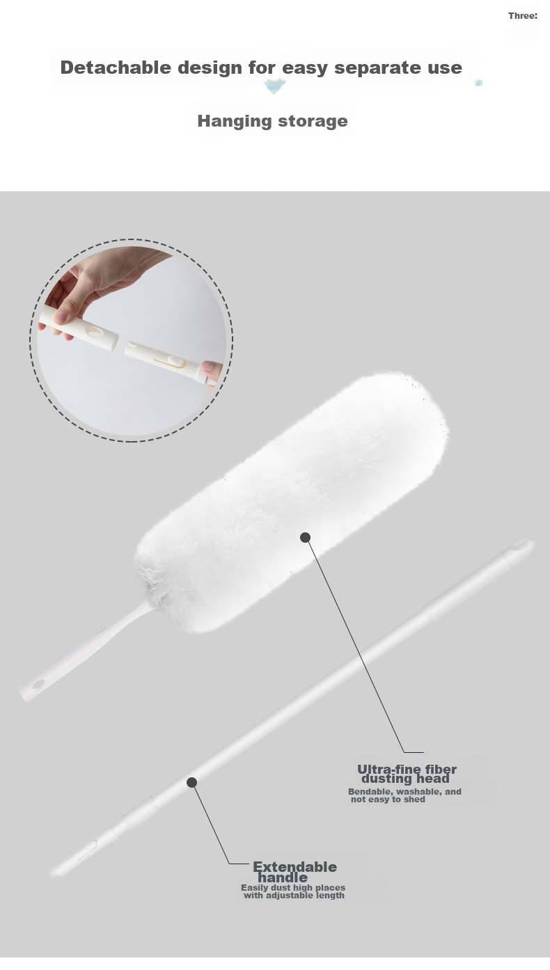 Sulida Feather Duster, 2.5-Meter Extendable, for Car And Home Use, Static Dust Removal, Ceiling Cleaning Tool 13