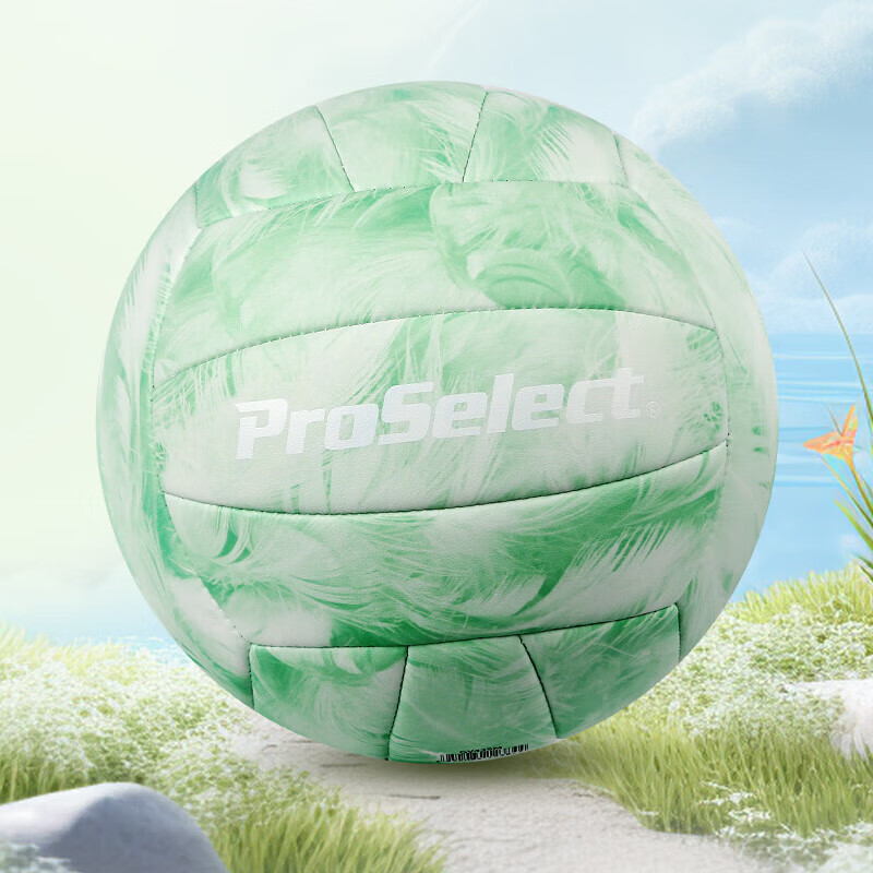 ProSelect Volleyball, Soft PU Wear-Resistant Machine-Stitched, Youth Student Standard, No. 5 Hard Volleyball, GV435M