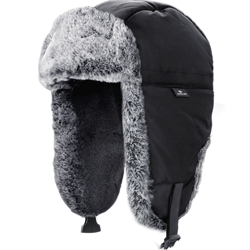 Zhanshuniao Winter Warm Beanie Hat for Men, Large Size Cold-Proof Windproof Ear Protection Cotton Hat for Cycling in Northeast China