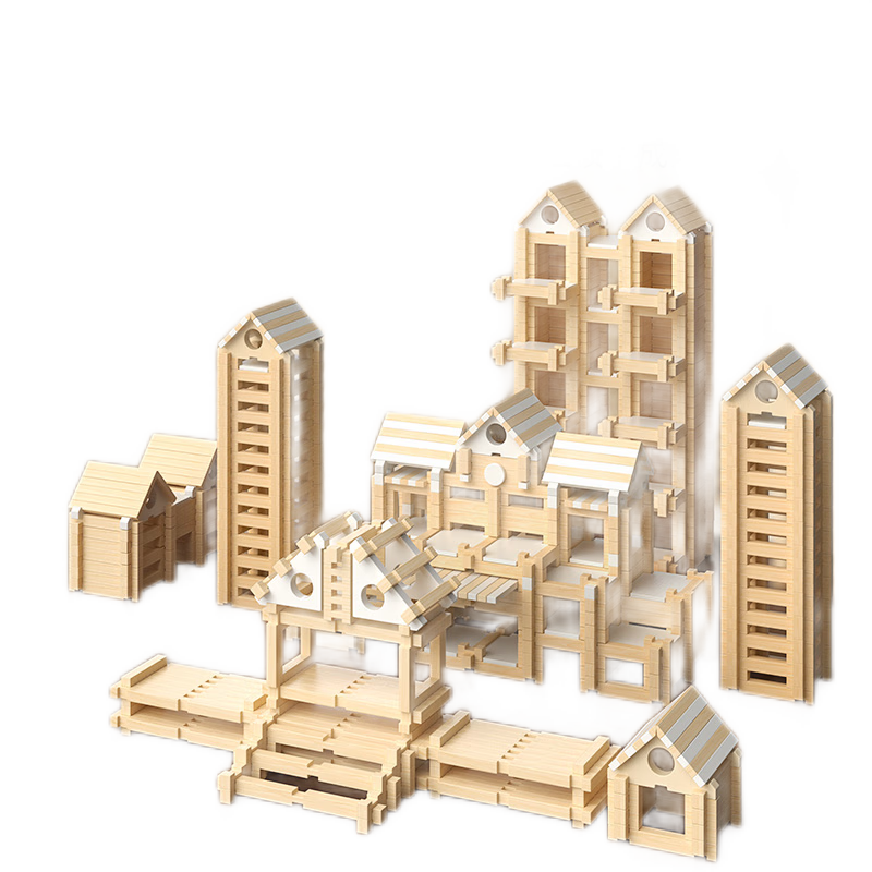 SHIGUANGXUE Lu Ban Mortise And Tenon Building Blocks, Children's Toy House, Construction Game, Wooden Toys, Birthday Gift for Boys And Girls