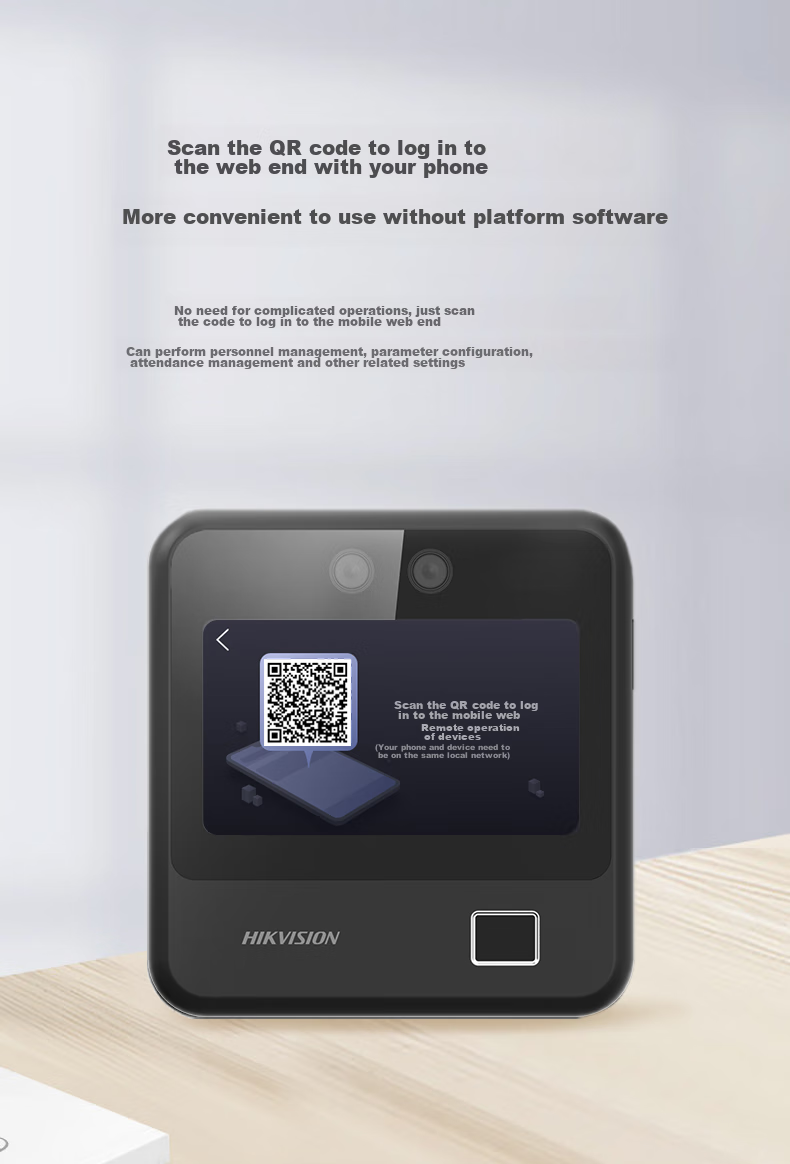 HIKVISION Attendance Machine, Facial Recognition Clock-In Device, 0.2S Fast Recognition, Office Sign-In Machine, No Network Required, No Software Installation Needed, Automatic Report Generation, A23 12