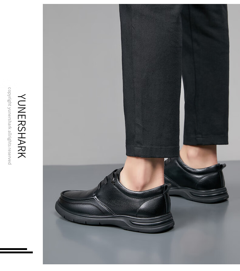 MULINSEN Men's Shoes, Top-Grain Leather, Business Casual Leather Shoes, Breathable Soft Sole, Dad Shoes for Men, L223261 5