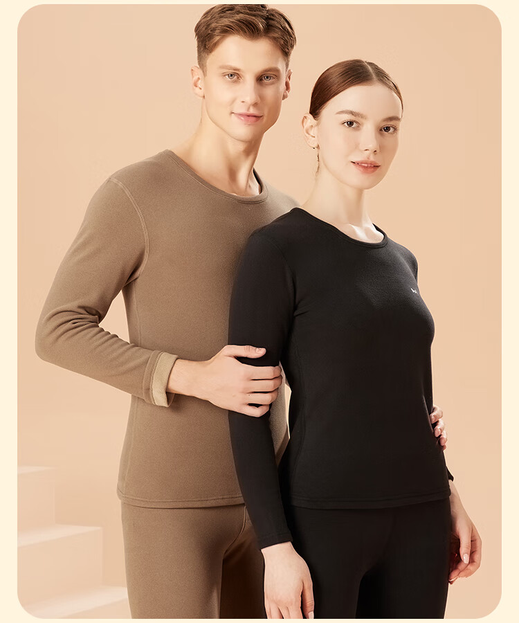 MiiOW [Mutton Protein] Women's Thermal Underwear, Fleece-Lined And Thickened Autumn Top And Bottom Set, Base Layer Underwear for Wome 22
