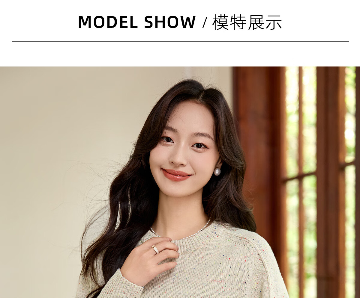 PinCai Women's Knitted Sweater Spring Autumn High-Quality Speckled Pullover Knitwear Base Layer P144Z9029 12