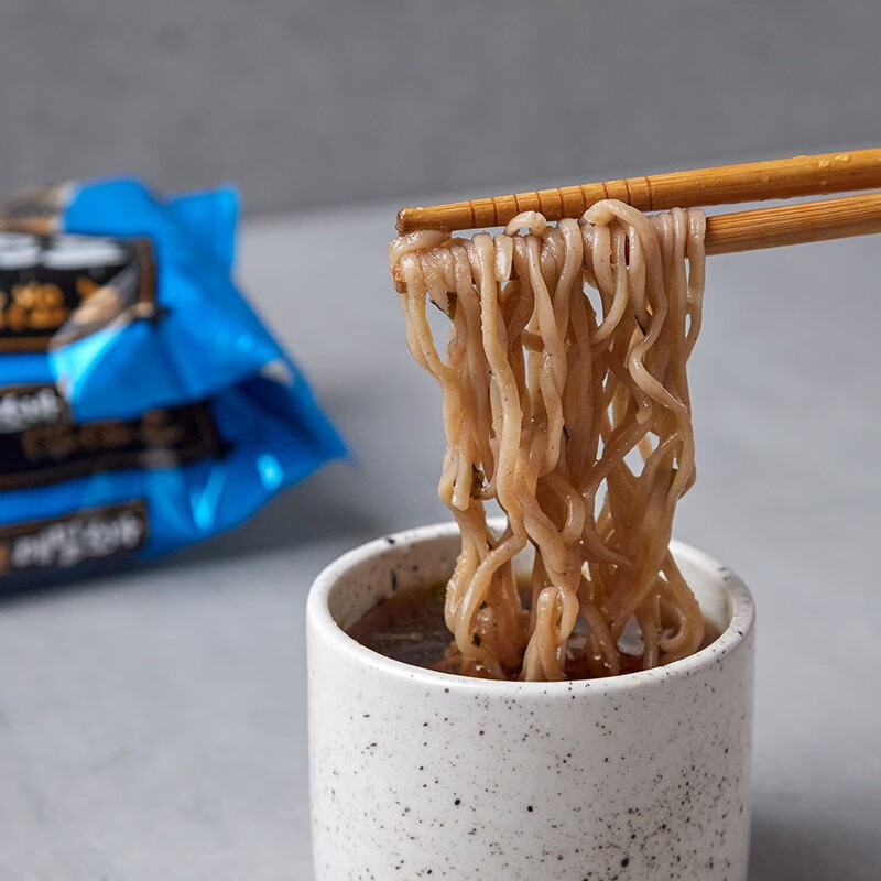 云山半坂东0脂肪荞麦面条低脂黑麦杂粗粮挂面不含白面粉代餐主食200g*5