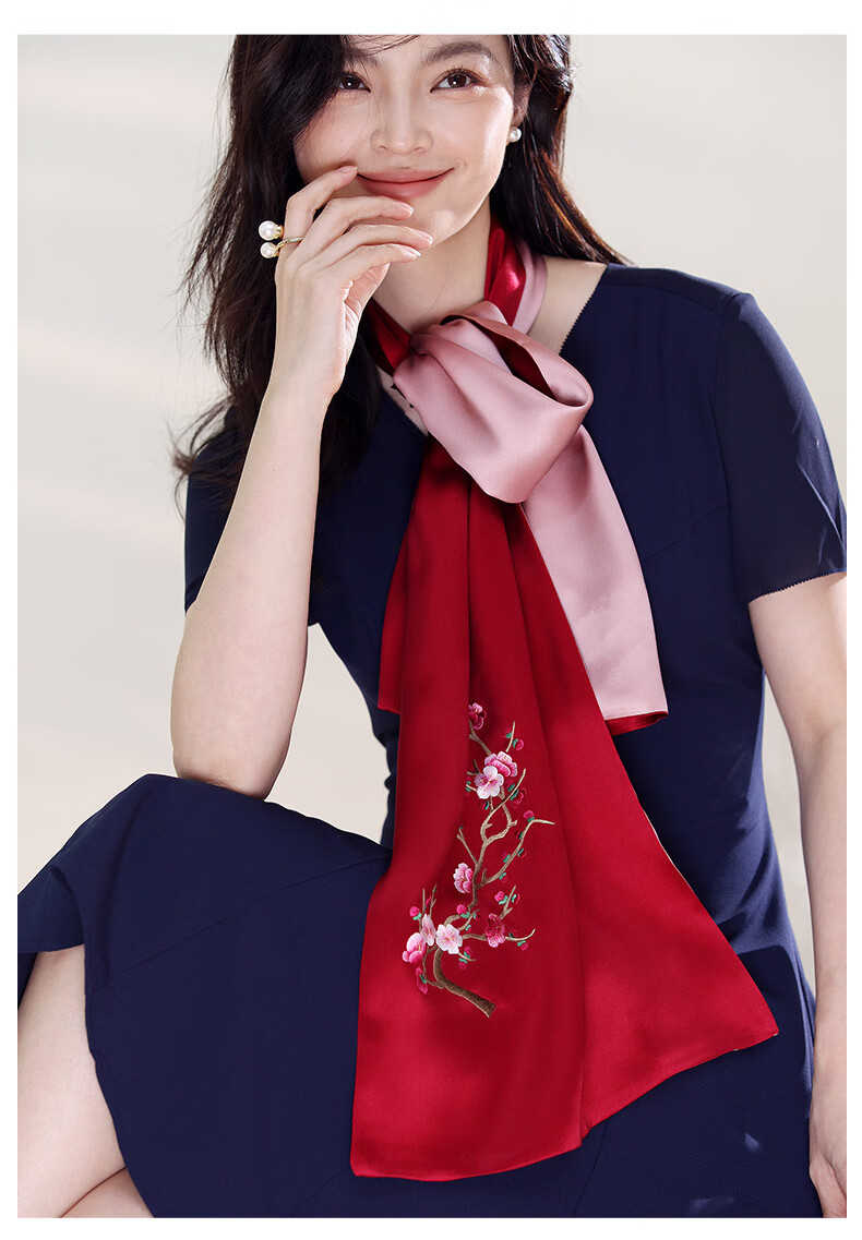 Hangsifu Suzhou Silk Scarf, Mulberry Silk Shawl, Autumn And Winter Neck Protection Wrap, Birthday Gift for Wife, Mother, And Wome 14