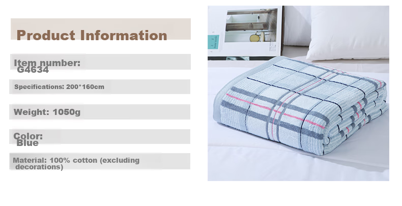 KING SHORE Pure Cotton Honeycomb Towel Blanket, Washable Quilt, Air Conditioning Blanket, Multifunctional Nap Cover, Class A Fleece Blanket, One Piece 8