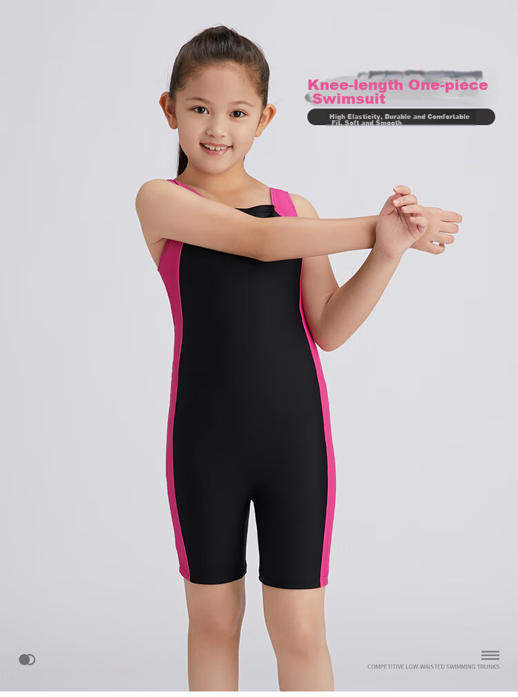 Arena One-Piece Swimsuit for Girls, Professional Comfortable Boyshort Swimwear for Older Children, Chlorine-Resistant, Durable, Sun-Protective, Quick-Drying, High-Elasticity Fit 4
