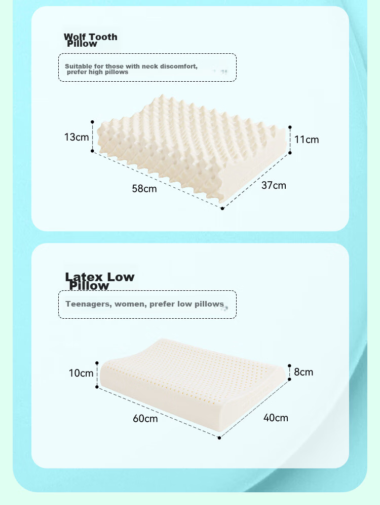 Jinxiangshu, Imported Cervical Pillow from Thailand, Rubber Pillow, 93% Natural Latex Pillow, Thai-Style Pillow, Breathable Wave Pillow, Gift Box 10
