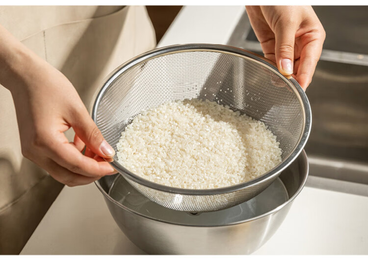 Quanshi Round Fruit Strainer Set of Four, Draining Basket, Vegetable Washing Basket, Kitchen Fruit Basket, Vegetable Selection Basket, Draining Colander, Green Vegetable Basket 11