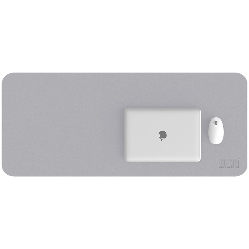 Biyoumei Large Mouse Pad Office Desk Mat Laptop Mat Keyboard Mat Writing Desk Desktop Mat Customizable Medium Gray+Metallic Silver 80x40cm
