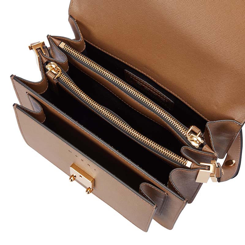 【marni女士风琴包】marni trunk系列 2021春夏款 女士风琴包 黑色 sb