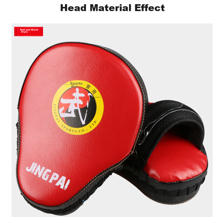 Jingpai Boxing Target, Children And Adults Training Curved Hand Target, Taekwondo Foot Target, Red, 2-Piece Set 9